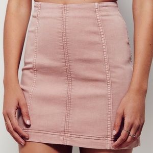 Free People Blush Jean Skirt